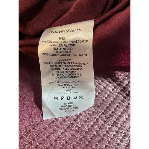 Simkhai 'Bia' Red Wrap-Effect Vegan Leather Midi Skirt Size 2 - Picture 6 of 6